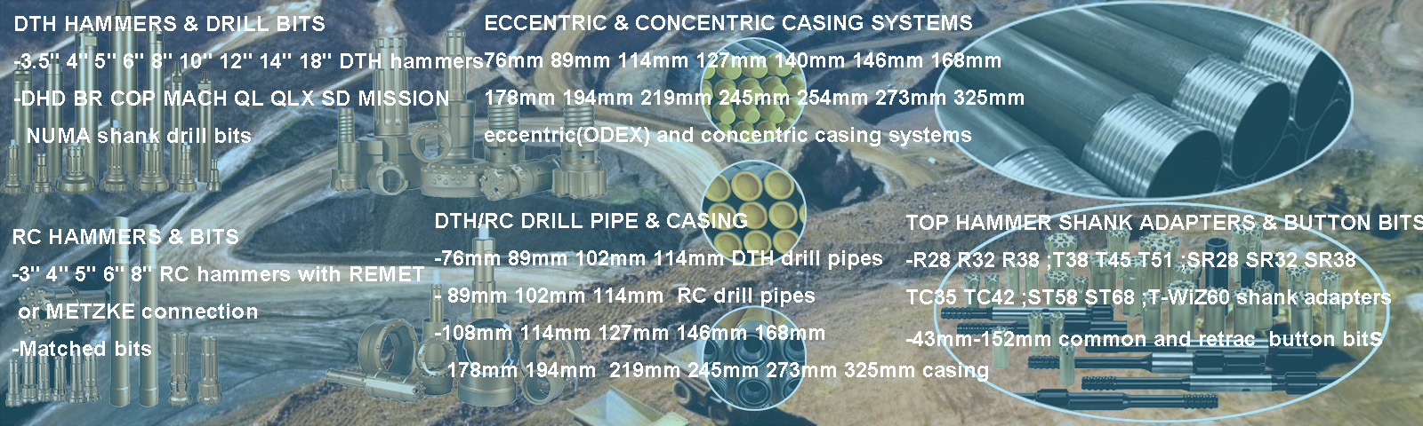 dth rc top hammer drilling tools